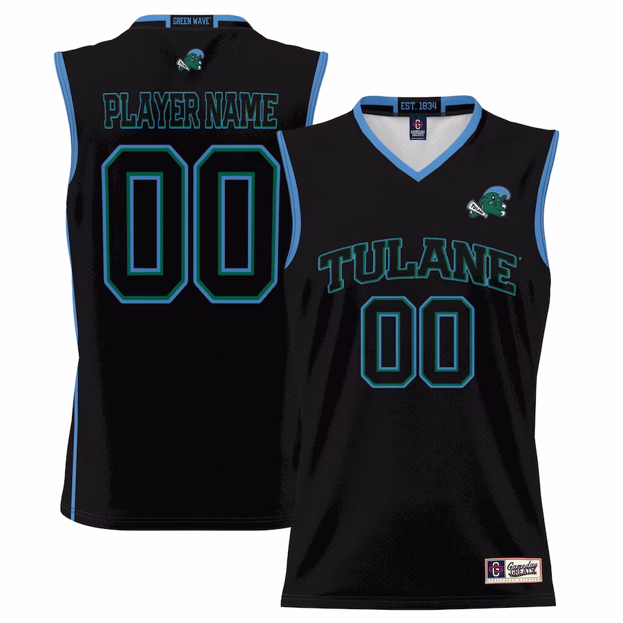 Tulane Green Wave GameDay Greats Youth NIL Pick-A-Player Lightweight Basketball Jersey - Black - Jersey