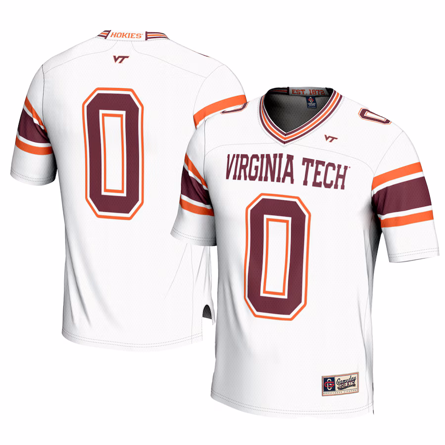 Youth GameDay Greats #0 White Virginia Tech Hokies Football Jersey - Jersey