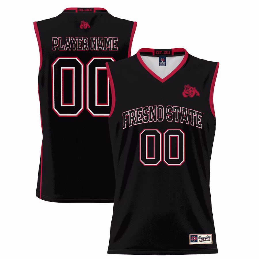 Fresno State Bulldogs GameDay Greats Unisex  Lightweight NIL Pick-A-Player Basketball Jersey - Black - Jersey