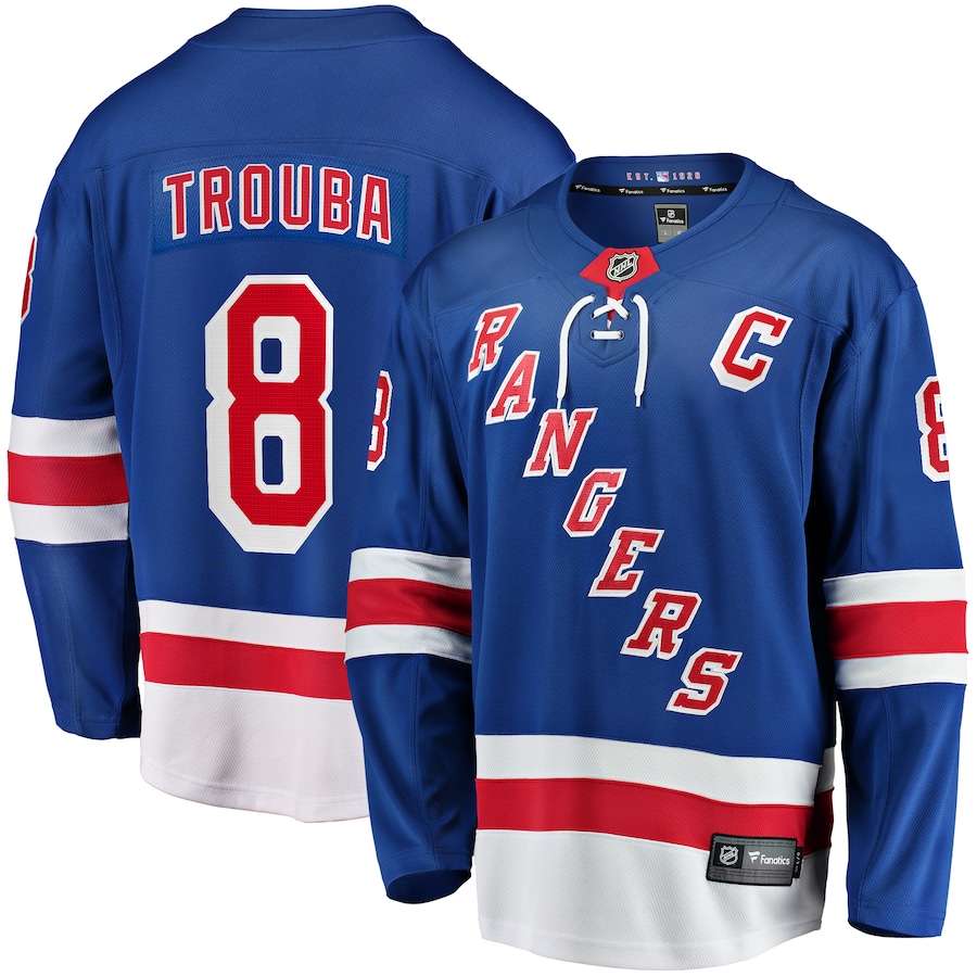 Men's New York Rangers Jacob Trouba Fanatics Blue Home Breakaway Jersey - Jersey