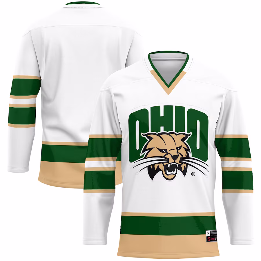 Ohio Bobcats GameDay Greats Hockey Jersey - Green - Jersey
