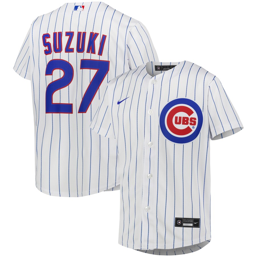 Youth Chicago Cubs Seiya Suzuki Nike White Alternate Replica Player Jersey - Jersey