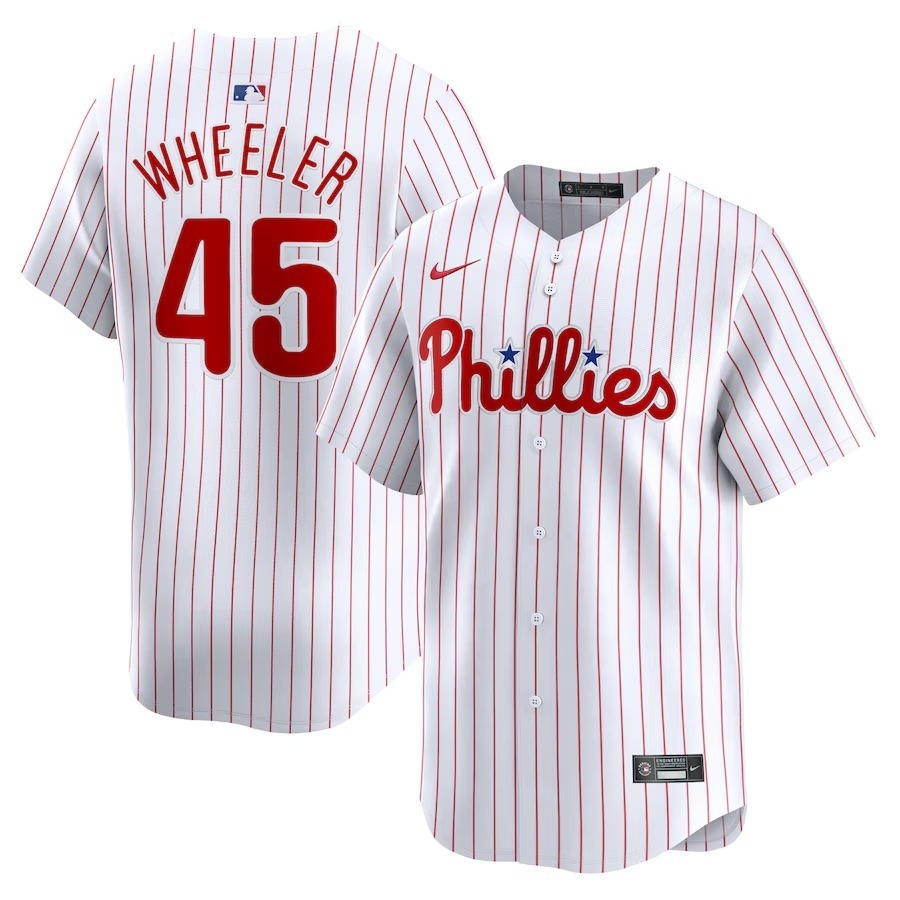 Men's Philadelphia Phillies Zack Wheeler Nike White Home Limited Player Jersey - Jersey