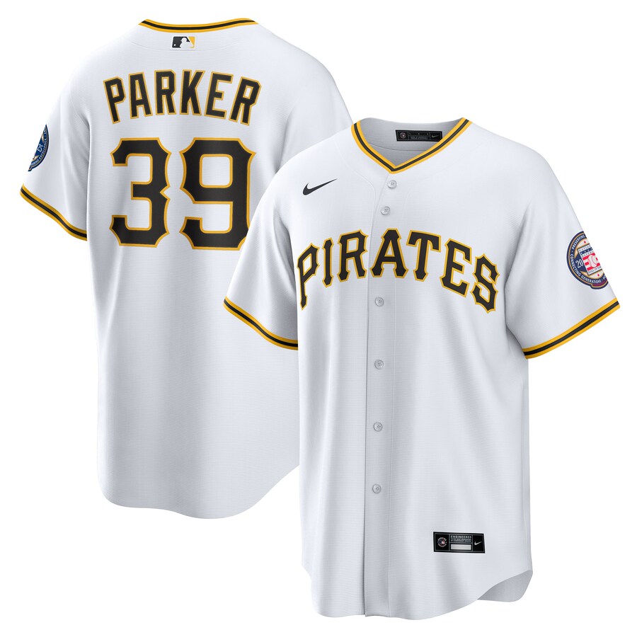Men's Pittsburgh Pirates Dave Parker Nike White 2025 Baseball Hall of Fame Name & Number Retired Replica Jersey - Jersey