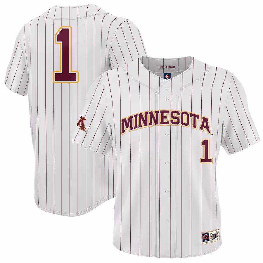 #1 Minnesota Golden Gophers GameDay Greats Lightweight Baseball Jersey - White - Jersey