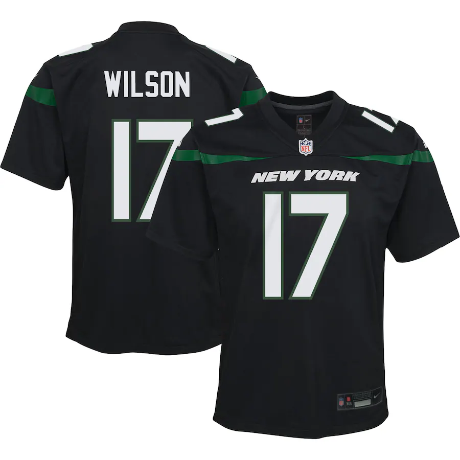 Youth New York Jets Garrett Wilson Nike Black Game Jersey - Jersey