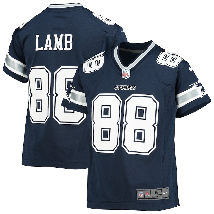 Youth Dallas Cowboys CeeDee Lamb Nike Navy Player Game Jersey - Jersey