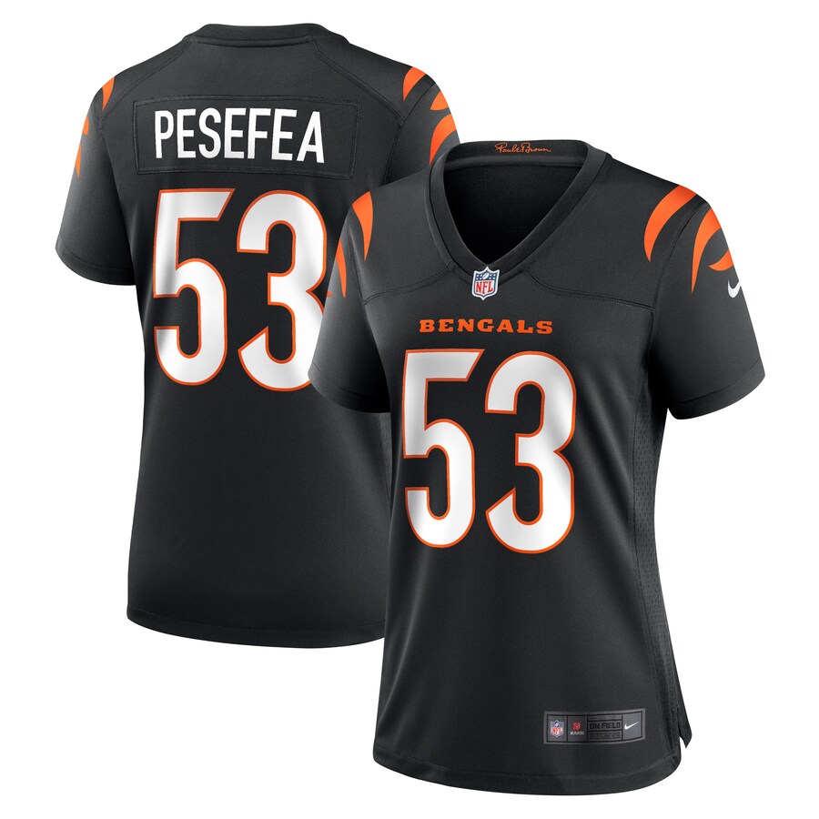 Women's Cincinnati Bengals TJ Pesefea Nike  Black Team Game Jersey - Jersey