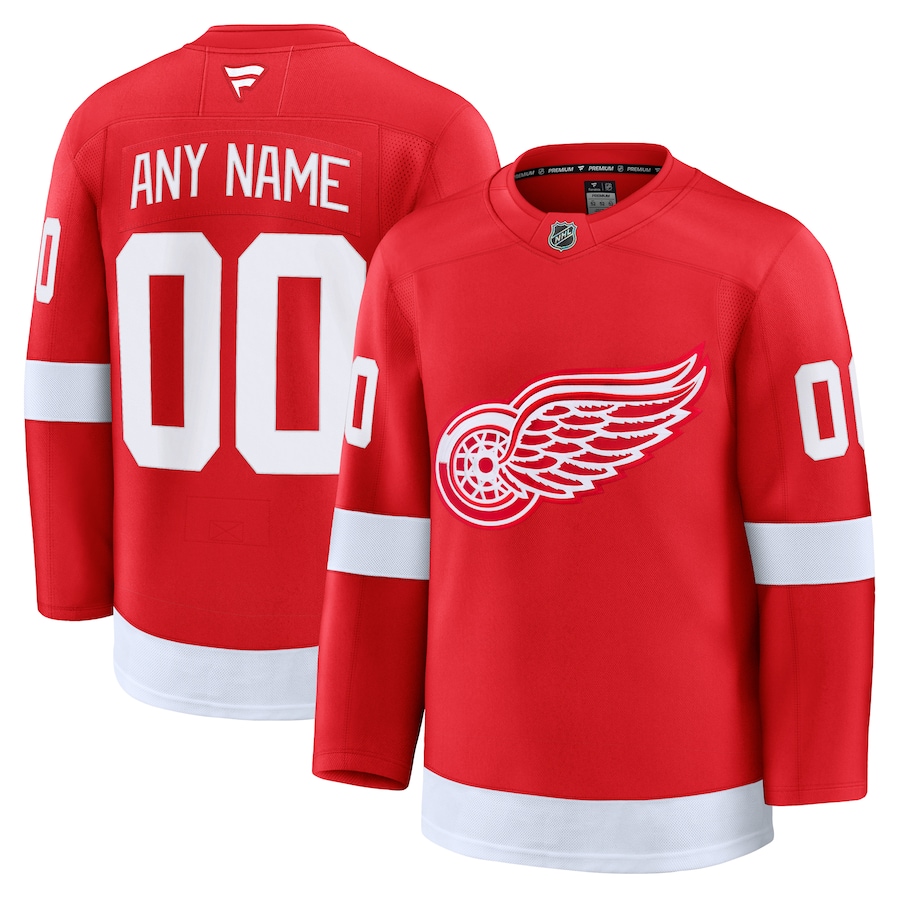 Men's Detroit Red Wings Fanatics Red Home Premium Custom Jersey - Jersey
