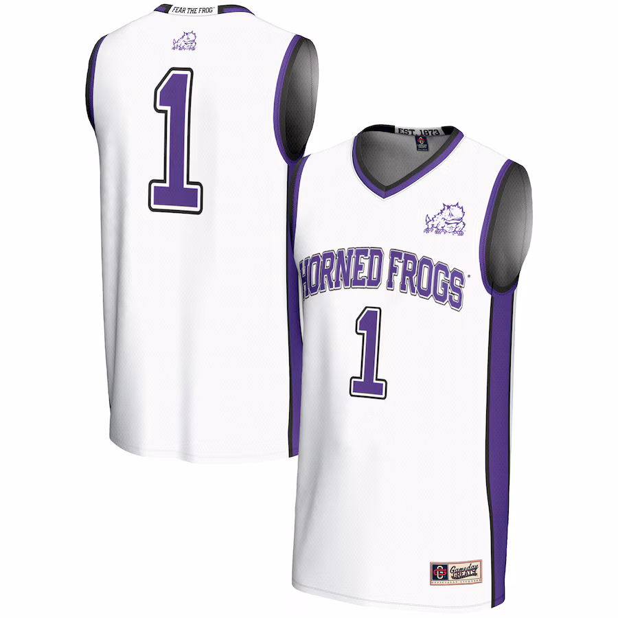Youth GameDay Greats #1 White TCU Horned Frogs Lightweight Basketball Jersey - Jersey