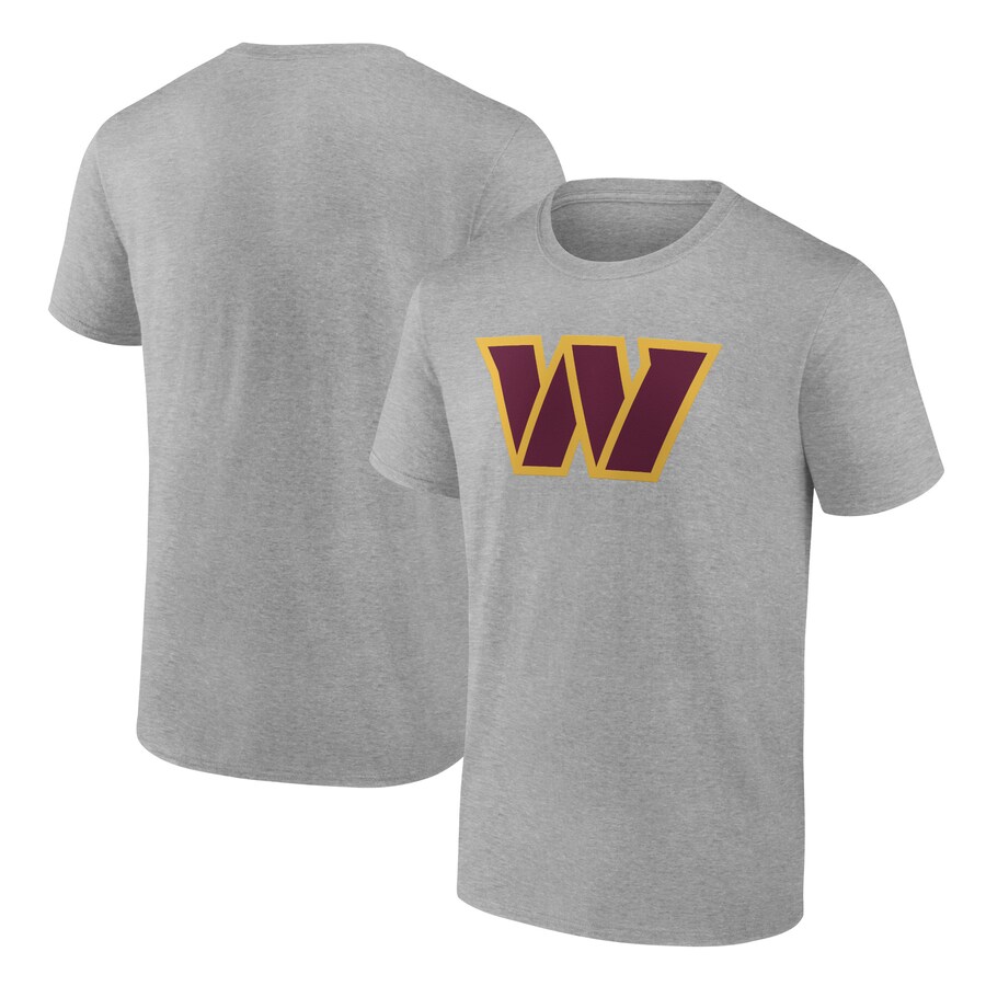 Men's Washington Commanders Fanatics Heather Gray Primary Logo T-Shirt - Jersey