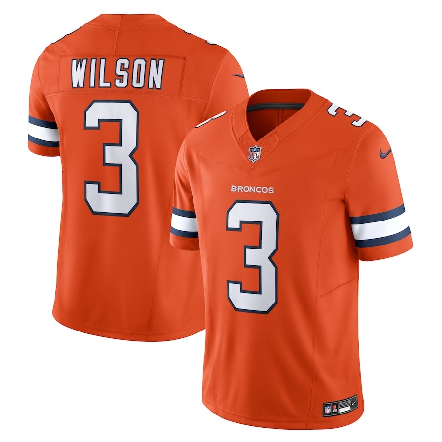 Men's Denver Broncos Russell Wilson Nike Orange Vapor F.U.S.E. Limited Jersey - Jersey