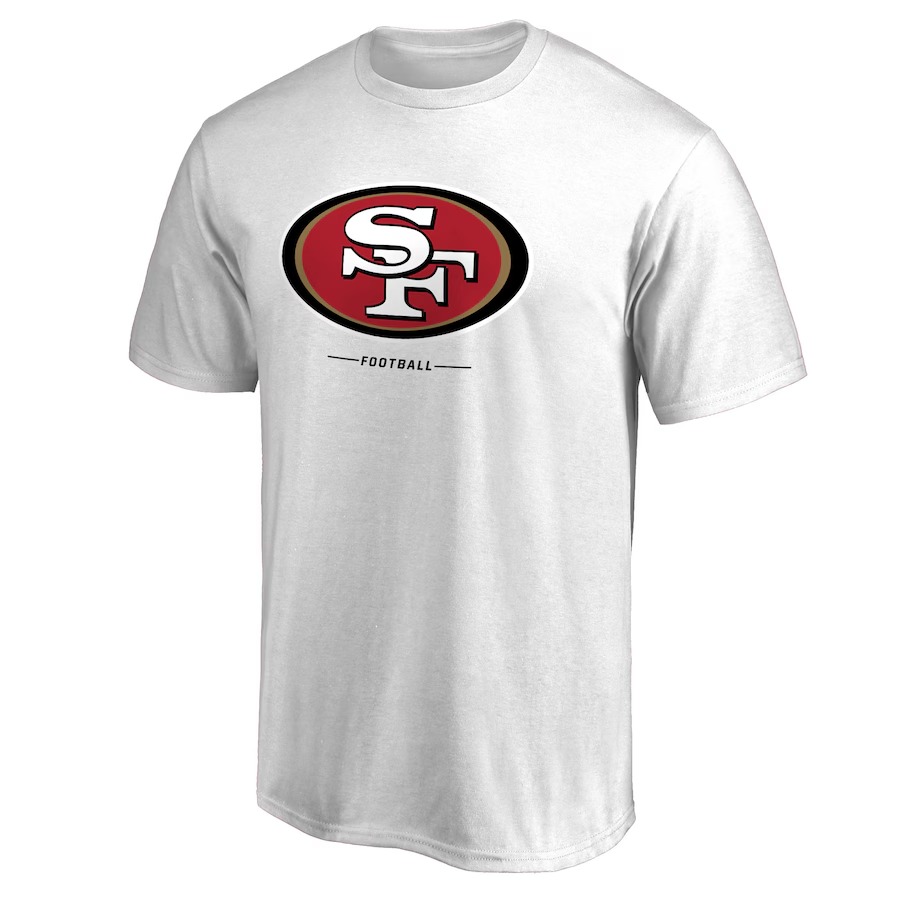 Men's San Francisco 49ers White Team Lockup 2 T-Shirt - Jersey