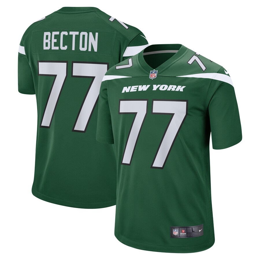 Men's New York Jets Mekhi Becton Nike Gotham Green Player Game Jersey - Jersey