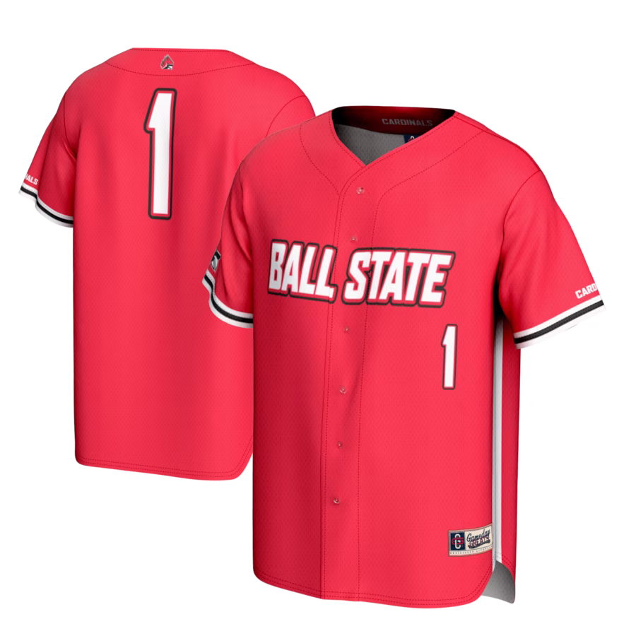 #1 Ball State Cardinals GameDay Greats Lightweight Baseball Fashion Jersey - Cardinal - Jersey