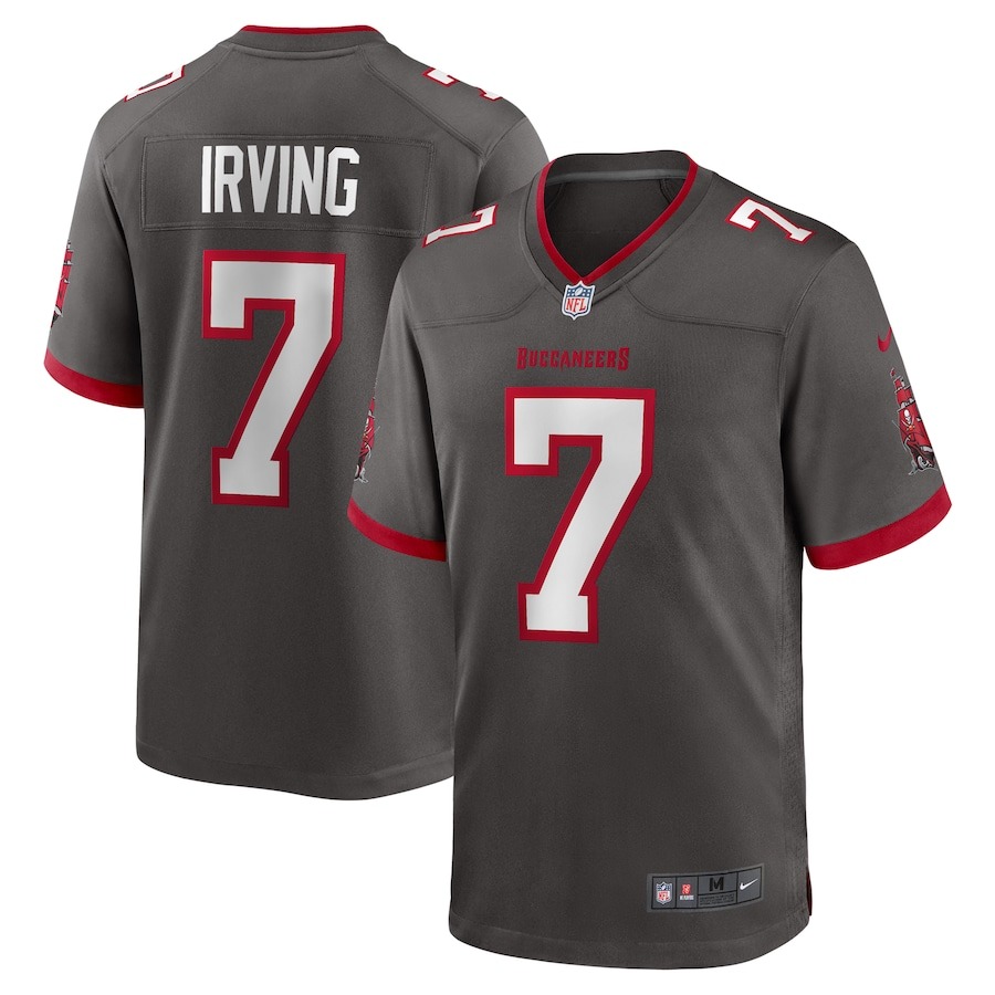 Men's Tampa Bay Buccaneers Bucky Irving Nike Pewter Alternate Game Jersey - Jersey