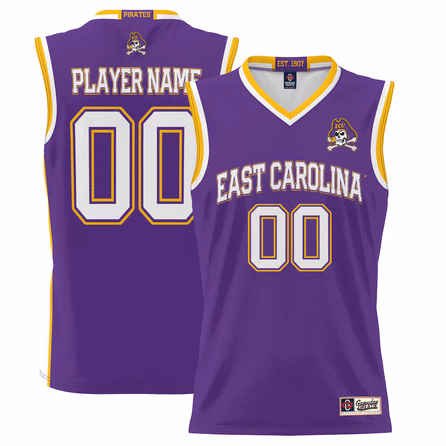 ECU Pirates GameDay Greats Unisex Lightweight NIL Pick-A-Player Basketball Jersey - Purple - Jersey