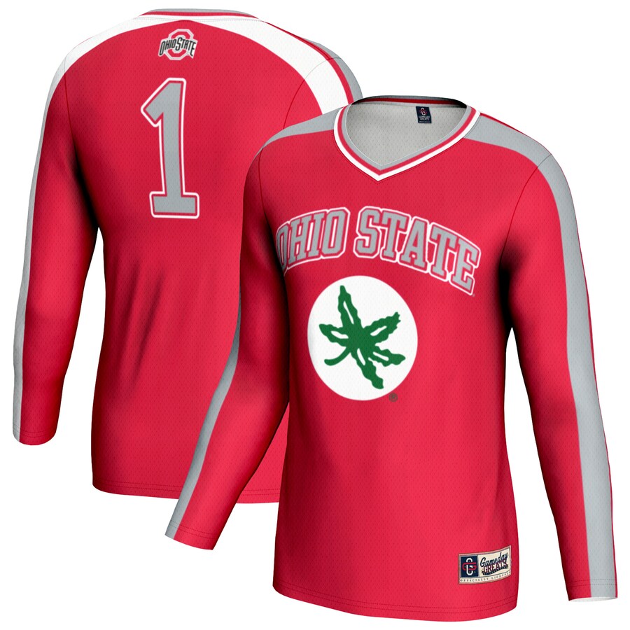 Unisex GameDay Greats Scarlet Ohio State Buckeyes #1 Lightweight Volleyball Fashion Jersey - Jersey