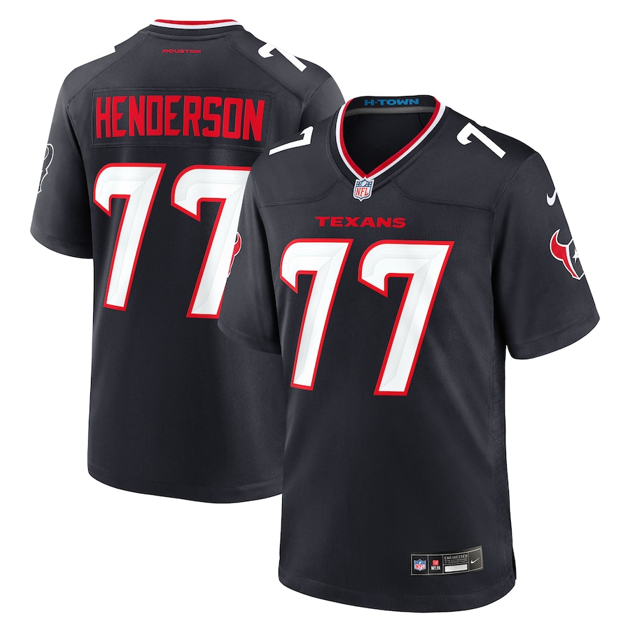 Men's Houston Texans LaDarius Henderson Nike  Navy Game Jersey - Jersey