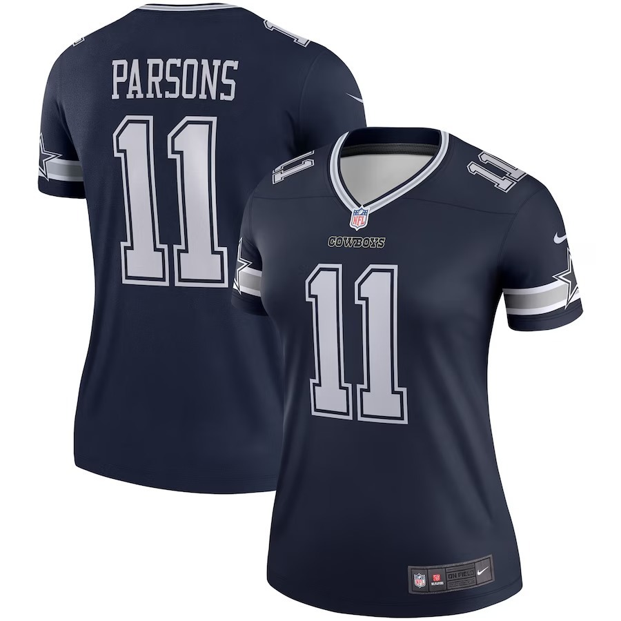 Women's Dallas Cowboys Micah Parsons Nike Navy Legend Player Performance Top - Jersey