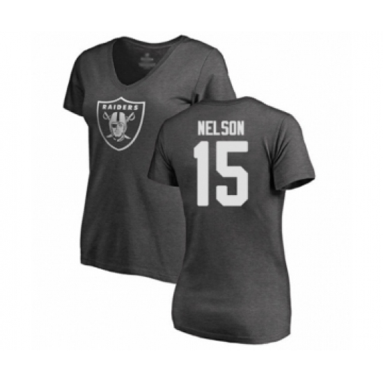 Football Women's Oakland Raiders #15 J. Nelson Ash One Color T-Shirt - Jersey