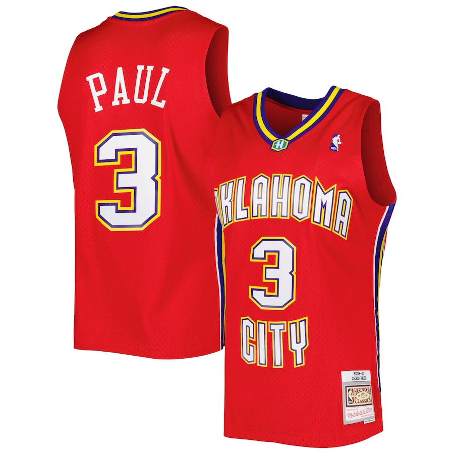 Men's New Orleans Hornets Chris Paul Mitchell & Ness Red 2001/02 Hardwood Classics Swingman Jersey - Jersey