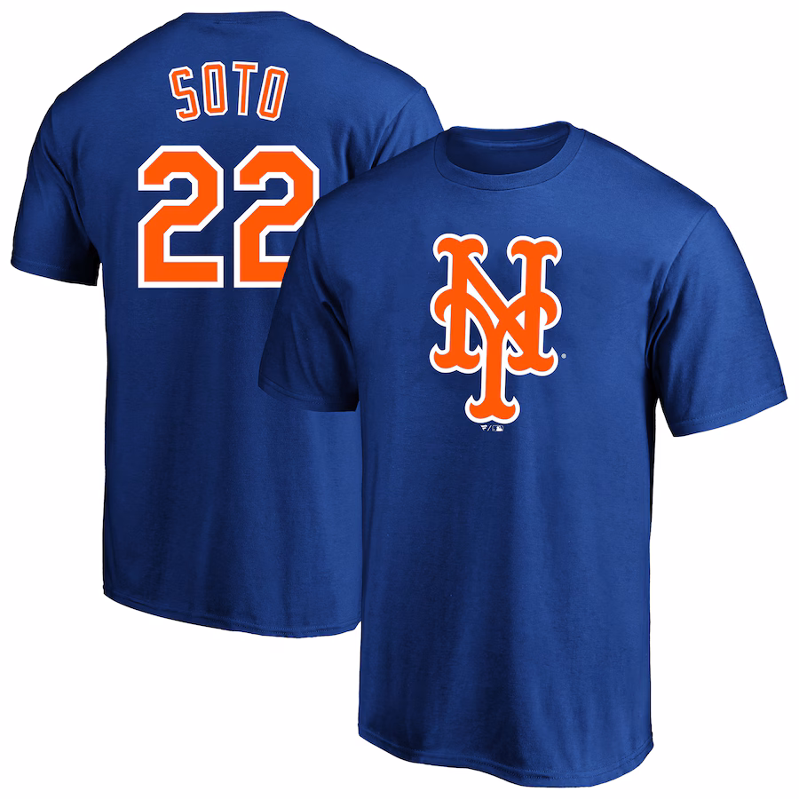 Men's New York Mets Juan Soto Profile Royal Big & Tall Name & Number T-Shirt - Jersey