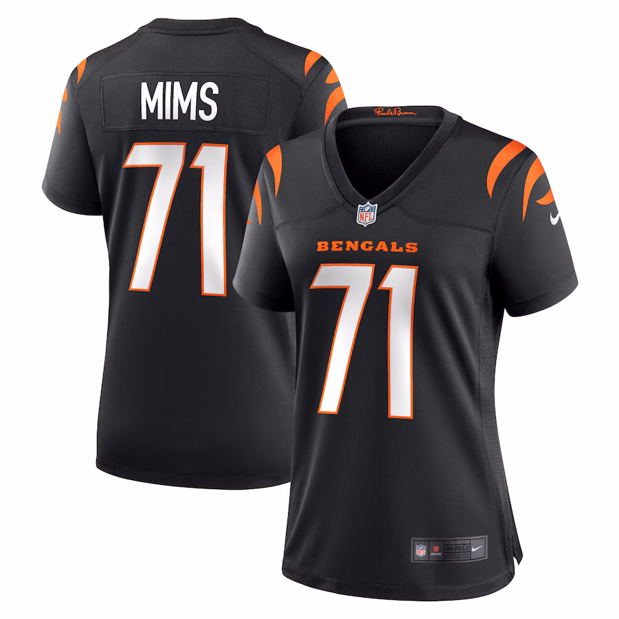 Women's Cincinnati Bengals Amarius Mims Nike  Black Game Jersey - Jersey