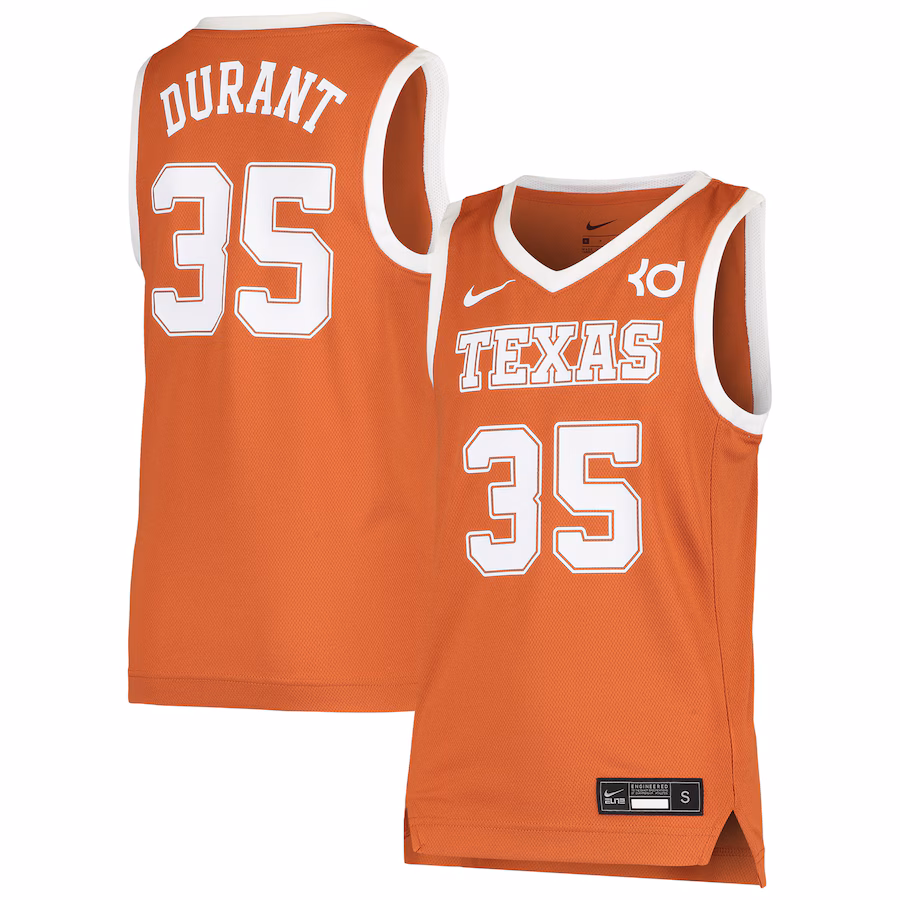 Youth Nike Kevin Durant Texas Orange Texas Longhorns Replica Basketball Jersey - Jersey