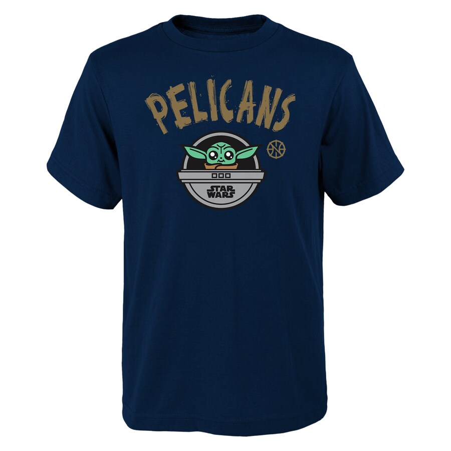 Youth New Orleans Pelicans Navy Star Wars The Child T-Shirt - Jersey