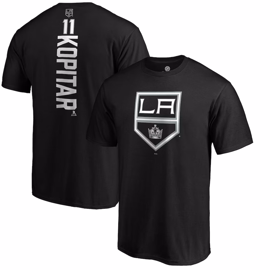Men's Los Angeles Kings Anze Kopitar Black Playmaker T-Shirt - Jersey