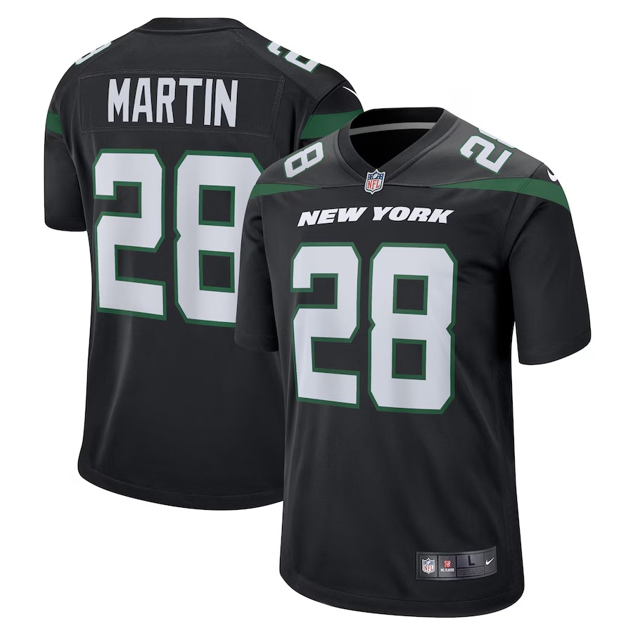 Men's New York Jets Curtis Martin Nike Black Retired Player Jersey - Jersey