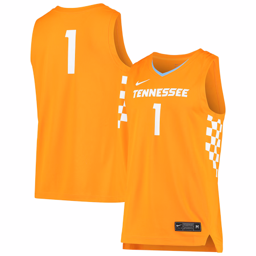 Unisex Nike #1 Tennessee Orange Tennessee Volunteers Replica Basketball Jersey - Jersey