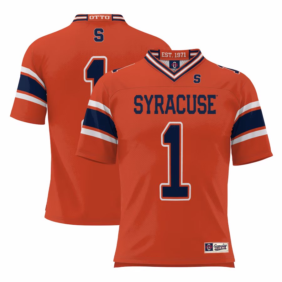 #1 Syracuse Orange GameDay Greats Youth Football Jersey - Orange - Jersey