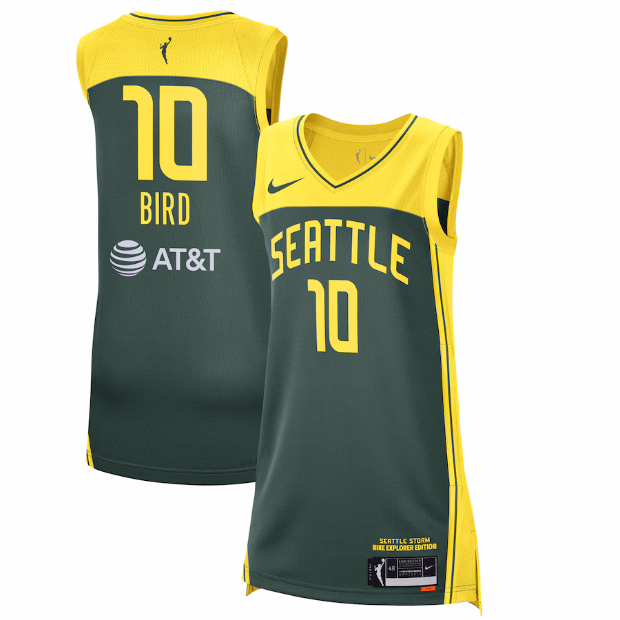 Women's Seattle Storm Sue Bird Nike Green 2021 Explorer Edition Victory Player Jersey - Jersey
