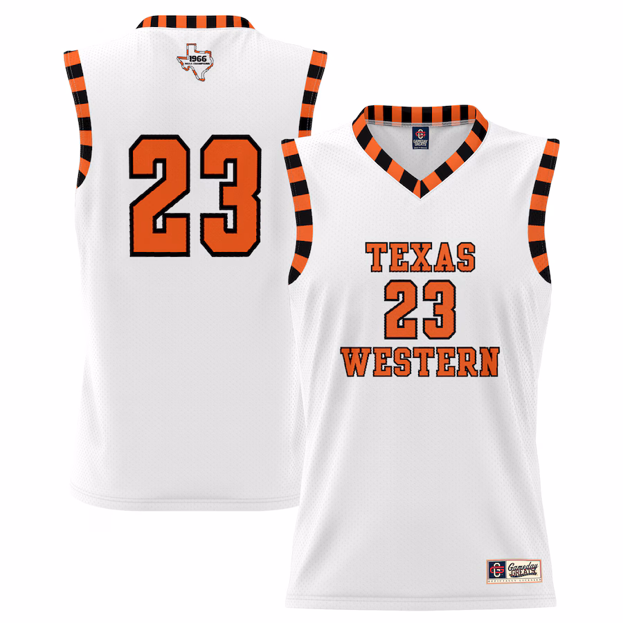 UTEP Miners GameDay Greats Youth Throwback Basketball Jersey - White - Jersey
