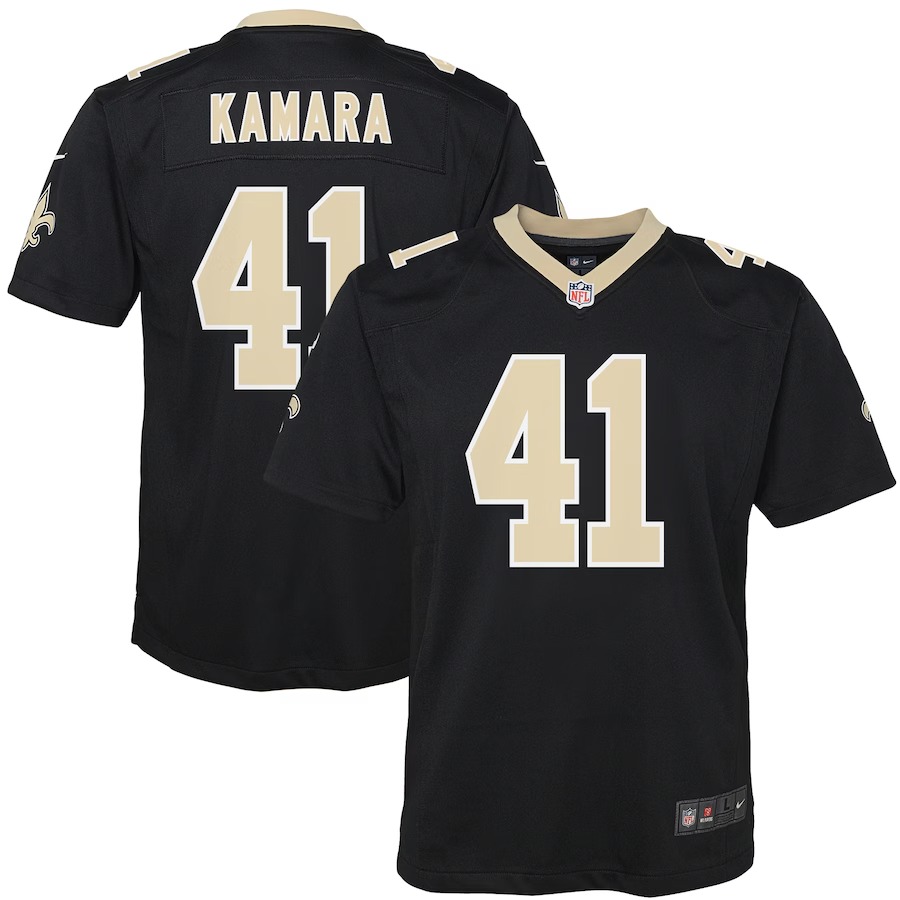Youth New Orleans Saints Alvin Kamara Nike Black Game Jersey - Jersey