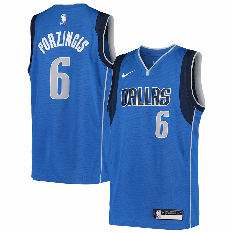 Youth Dallas Mavericks Kristaps Porzingis Nike Blue Swingman Jersey - Icon Edition - Jersey