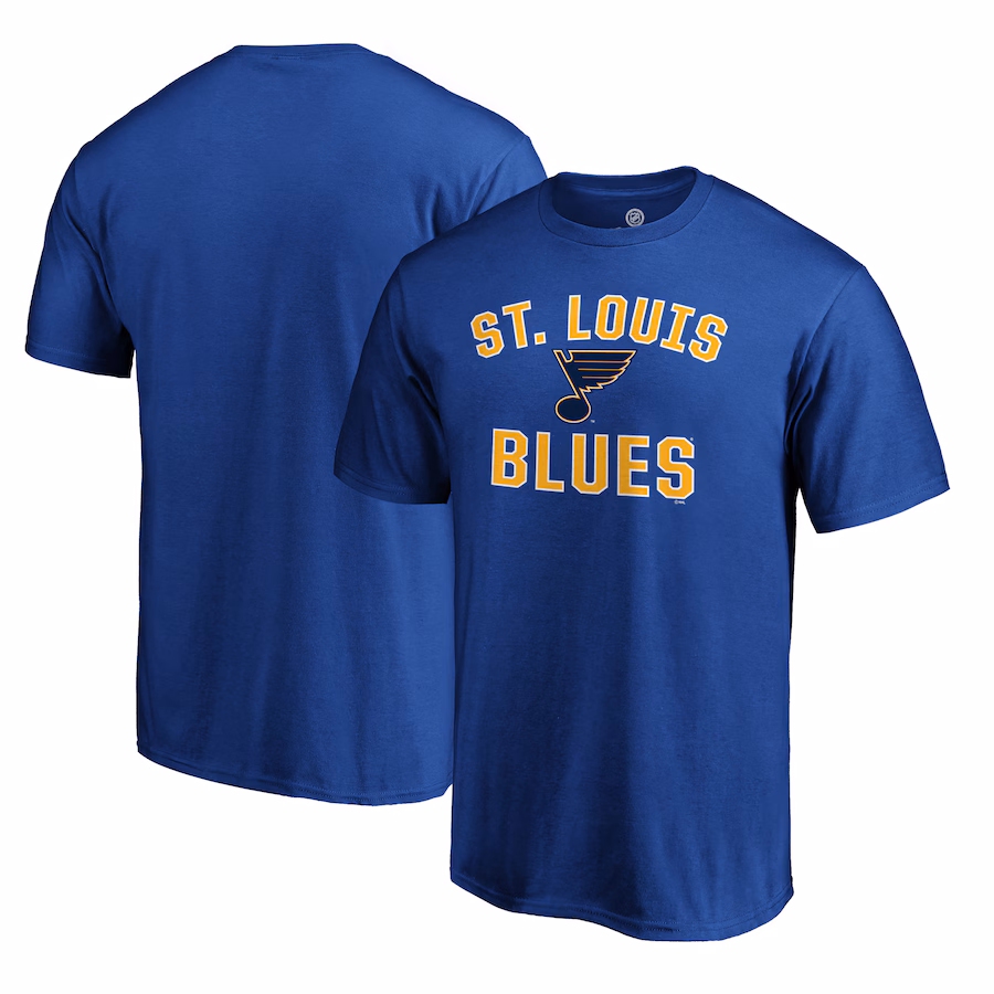 Men's St. Louis Blues Fanatics Blue Team Victory Arch T-Shirt - Jersey
