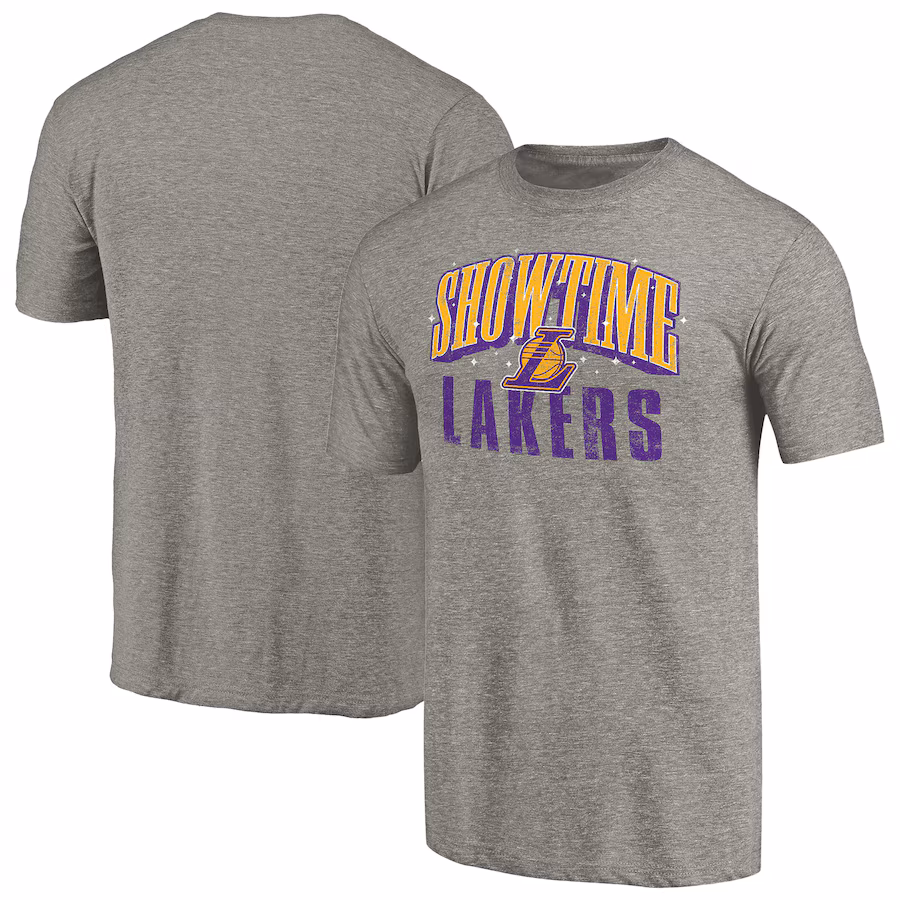 Men's Los Angeles Lakers Gray Hometown Collection Showtime Tri-Blend T-Shirt - Jersey