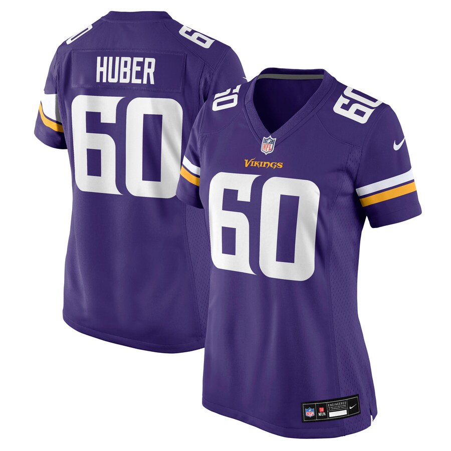 Women's Minnesota Vikings Joe Huber Nike Purple Team Game Jersey - Jersey