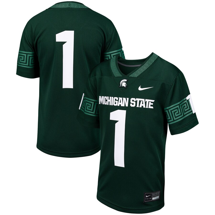 Youth Nike # Green Michigan State Spartans Football Game Jersey - Jersey