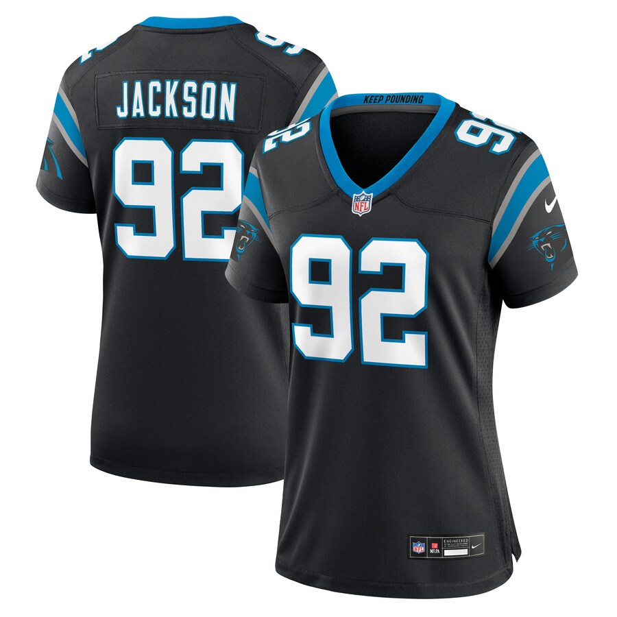 Women's Carolina Panthers Cam Jackson Nike Black Team Game Jersey - Jersey