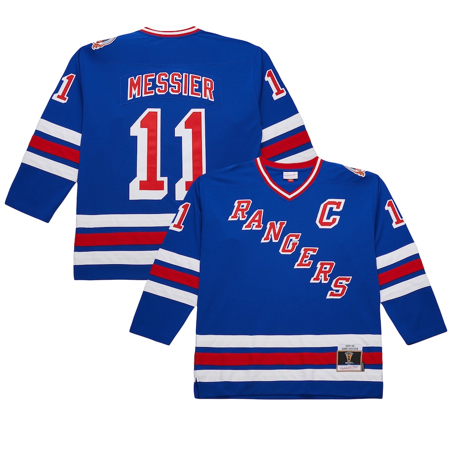 Men's New York Rangers Mark Messier Mitchell & Ness Blue Big & Tall 1993/94 Blue Line 2.0 Jersey - Jersey