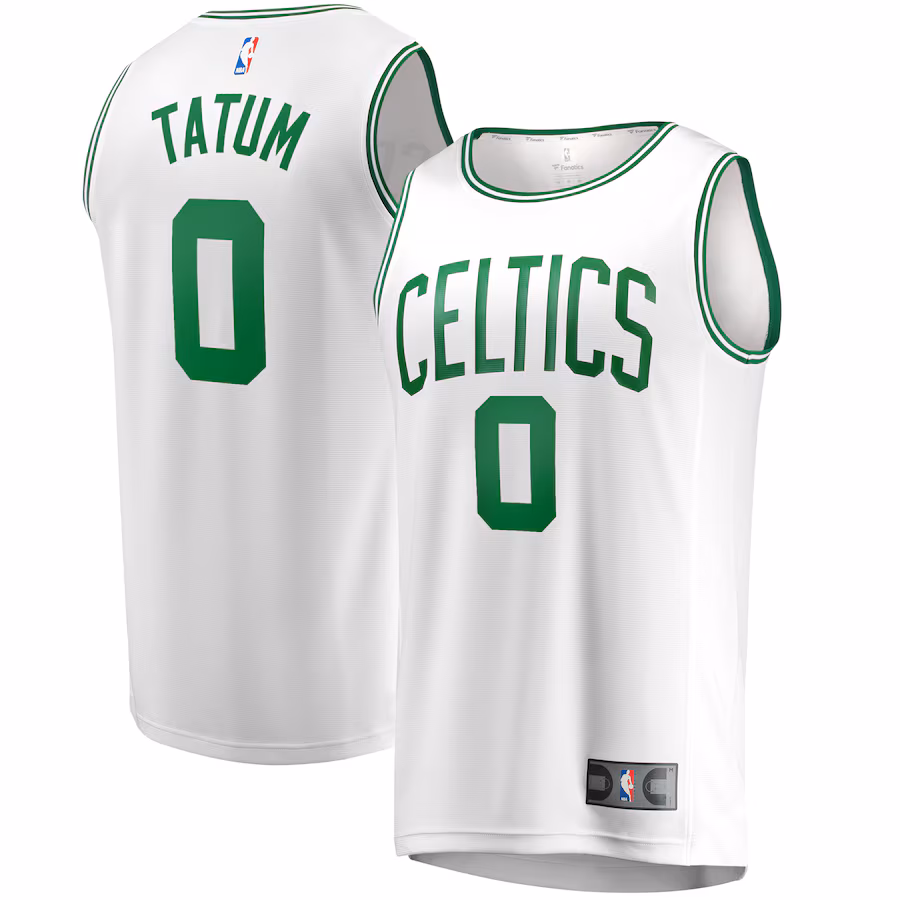 Men's Boston Celtics Jayson Tatum Fanatics White Fast Break Replica Away Jersey - Association Edition - Jersey
