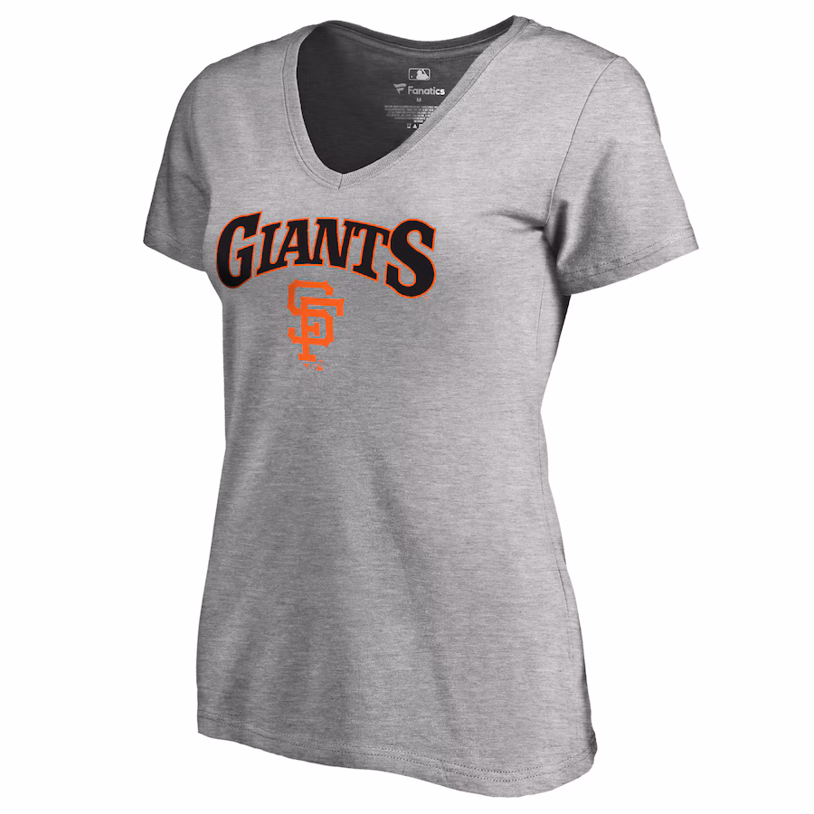 Women's San Francisco Giants Ash Cooperstown Collection Wahconah V-Neck T-Shirt - Jersey