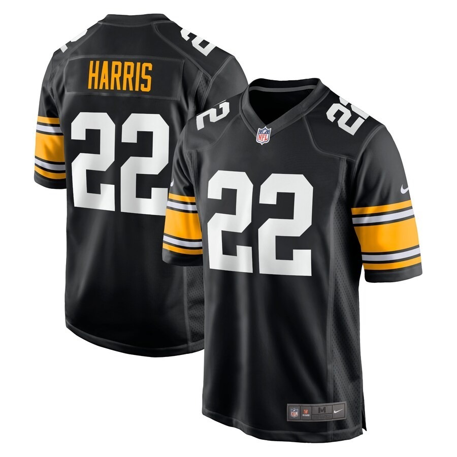 Men's Pittsburgh Steelers Najee Harris Nike Black Home Player Game Jersey - Jersey