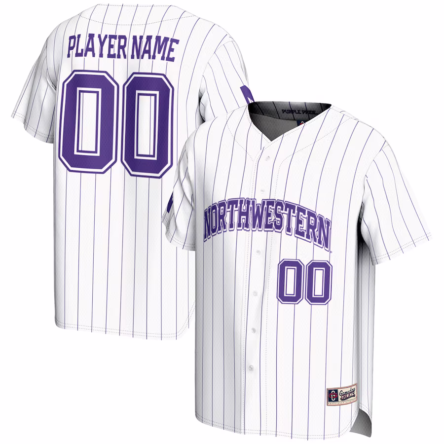 Northwestern Wildcats GameDay Greats Youth NIL Pick-A-Player Lightweight Baseball Jersey - White - Jersey