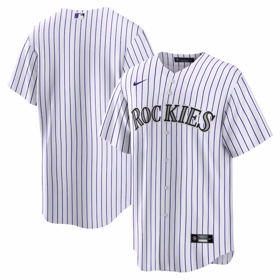 Men's Colorado Rockies Nike White Home Blank Replica Jersey - Jersey