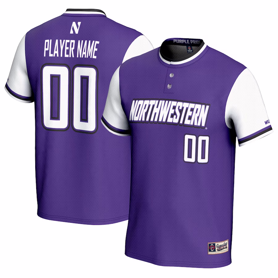 Northwestern Wildcats GameDay Greats Unisex NIL Pick-A-Player Lightweight Softball Jersey - Purple - Jersey